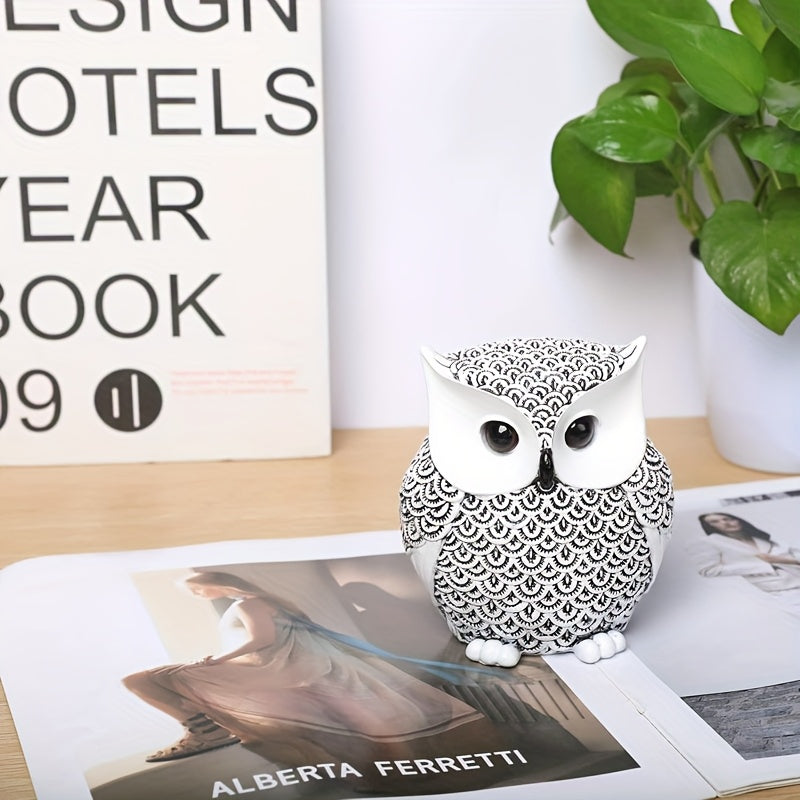 פסל ינשוף בעבודת יציקה – 12 ס״מ של סטייל שמאיר את הבית