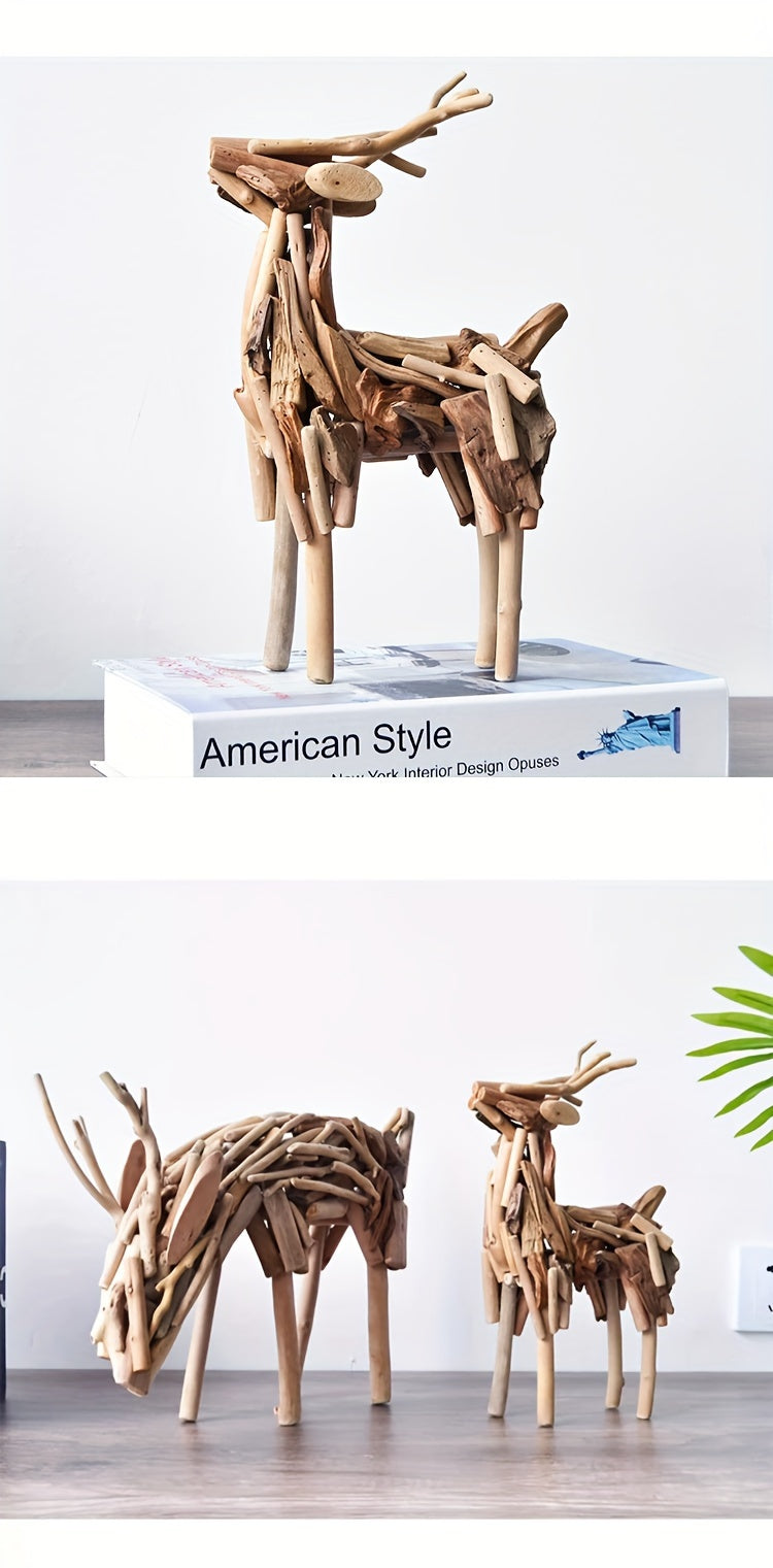 אייל מעץ ממוחזר – פסל קטן שמכניס חום הביתה