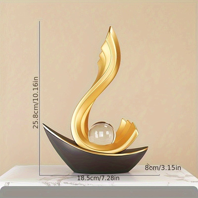 פסל ספינת-זהב מודרני — נגיעה יוקרתית לכל חלל