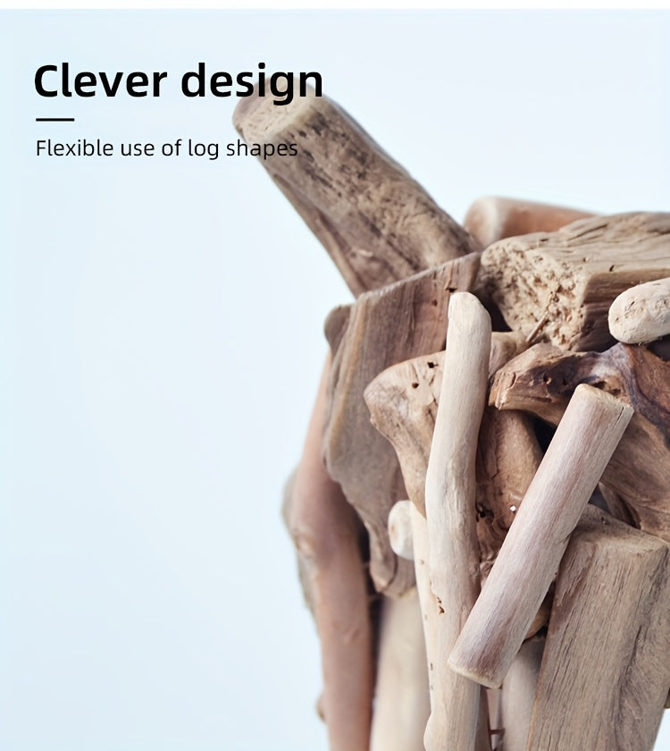 אייל מעץ ממוחזר – פסל קטן שמכניס חום הביתה