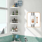 פינת אמבטיה נירוסטה – 4 מדפים בלי קדיחה