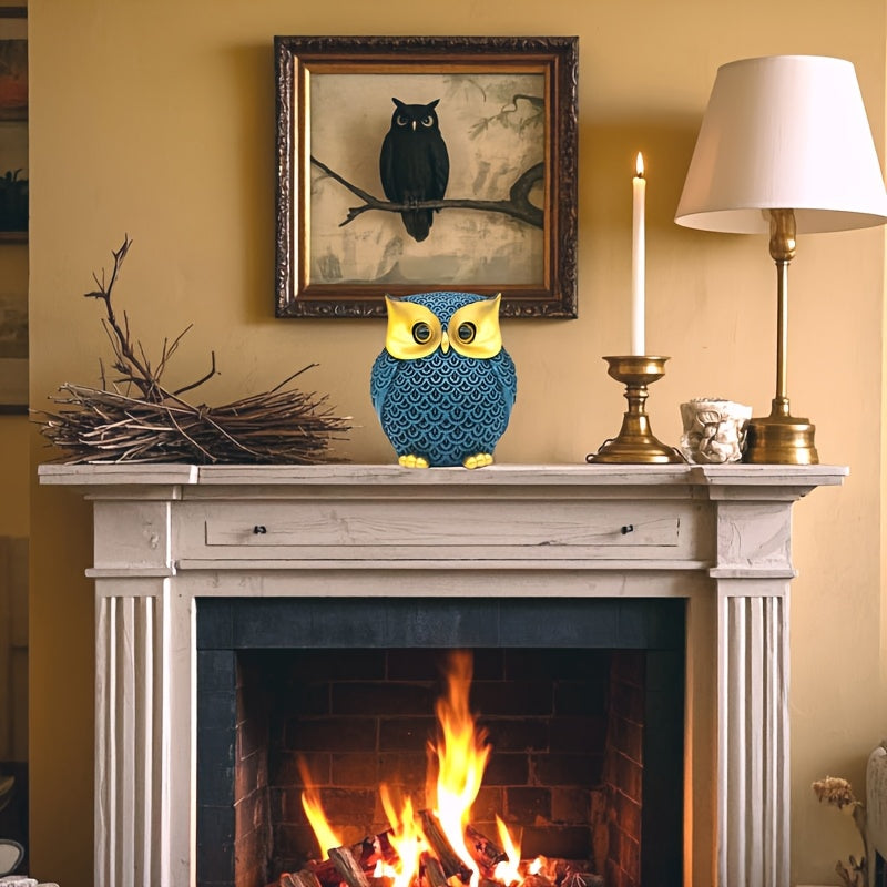 פסל ינשוף בעבודת יציקה – 12 ס״מ של סטייל שמאיר את הבית