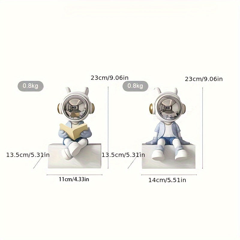 פסל אסטרונאוט מעוצב — בוקאנד/דקור שמדליק כל מדף