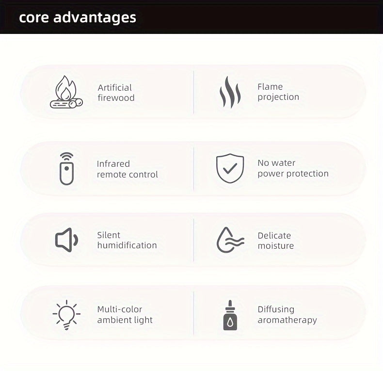 מפיץ ריח “אש מדורה” 150 מ״ל — להבה מדומה, אווירה אמיתית