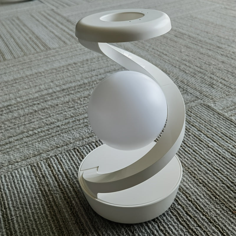 מנורת ספירלה “מרחפת” — כדור אור מסתובב שממלא את החדר בקסם