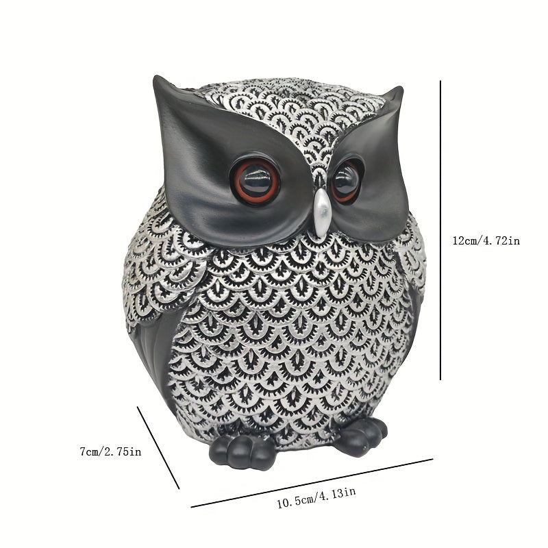 פסל ינשוף בעבודת יציקה – 12 ס״מ של סטייל שמאיר את הבית