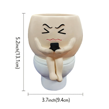 עציץ אסלה מעוצב משרף — מצחיק, שובה לב, ומרים כל פינה בבית