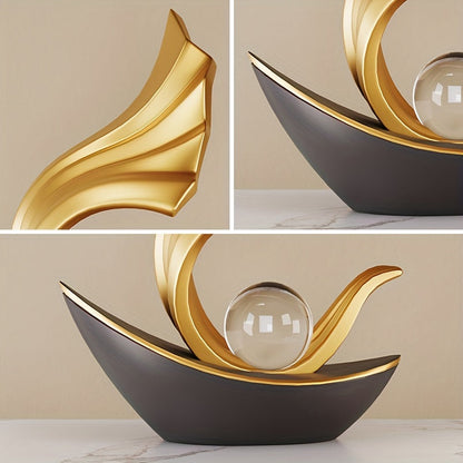 פסל ספינת-זהב מודרני — נגיעה יוקרתית לכל חלל