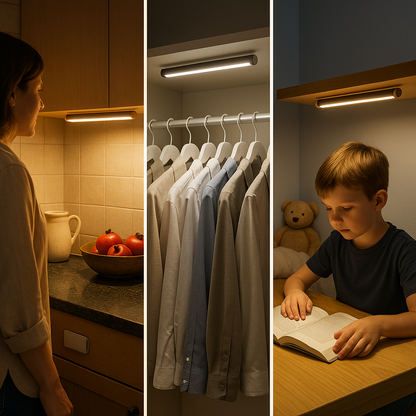 מקל תאורה חכם נטען - תאורה אוטומטית במסדרון בחשכה