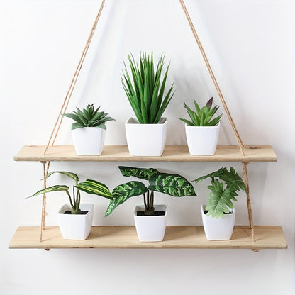 סט נורדי של 6 צמחים מלאכותיים — יופי נקי בלי טיפול