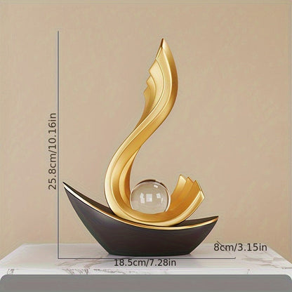 פסל ספינת-זהב מודרני — נגיעה יוקרתית לכל חלל