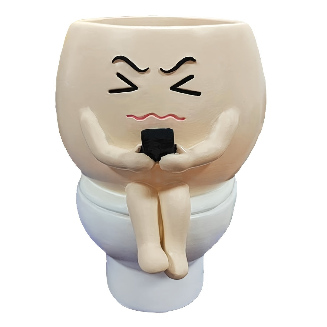 עציץ אסלה מעוצב משרף — מצחיק, שובה לב, ומרים כל פינה בבית