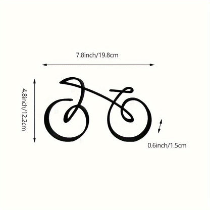 פסל אופניים מינימלי מברזל — נגיעה קטנה של סטייל לכל מדף