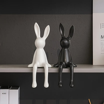 פסלון ארנב יושב – יופי עדין למדף, לשולחן ולמרפסת