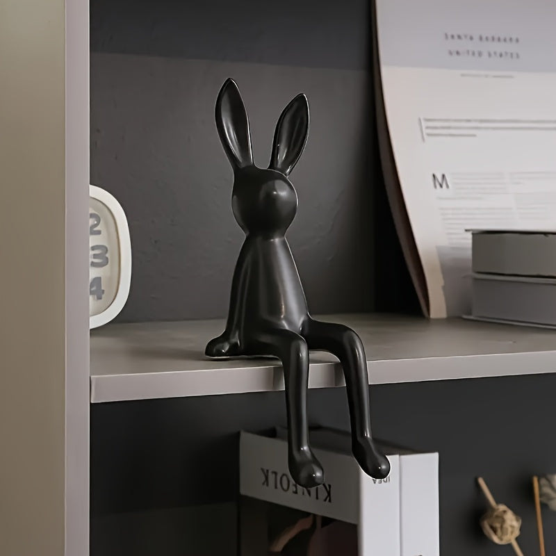 פסלון ארנב יושב – יופי עדין למדף, לשולחן ולמרפסת