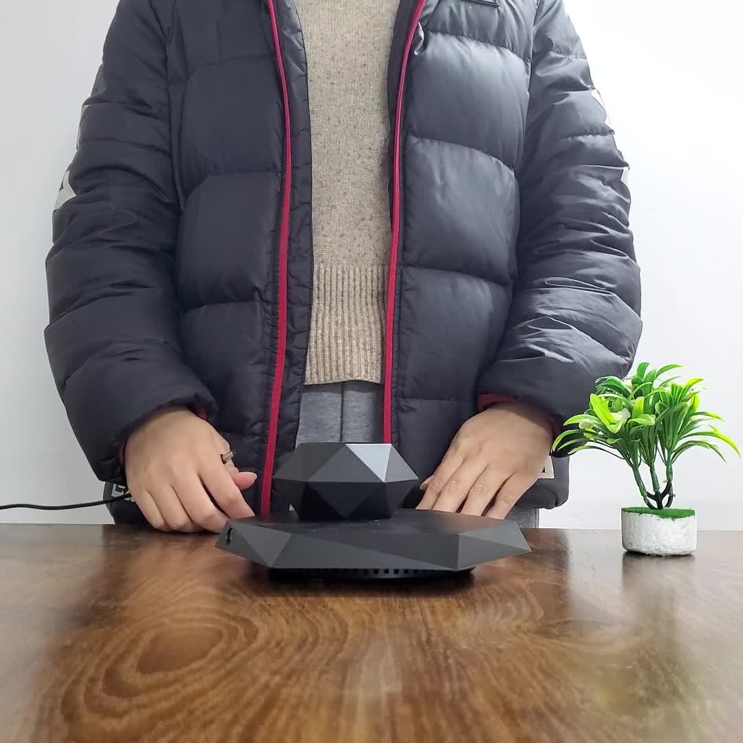 עציץ מרחף שחור — 360° של קסם על השולחן