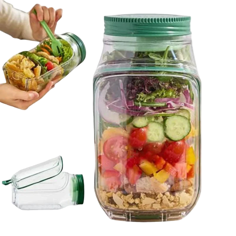 צנצנת סלט חכמה – הסלט שלך נשאר קריספי עד הצהריים