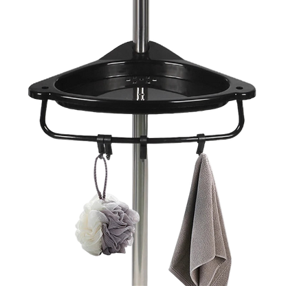 פינת אמבטיה נירוסטה – 4 מדפים בלי קדיחה