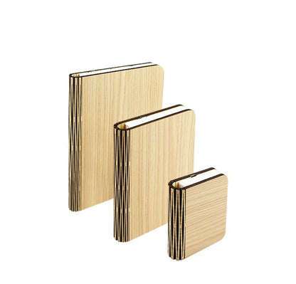 מנורת “ספר” מעץ מתקפל — 3 גווני אור, נפתחת 0–360°