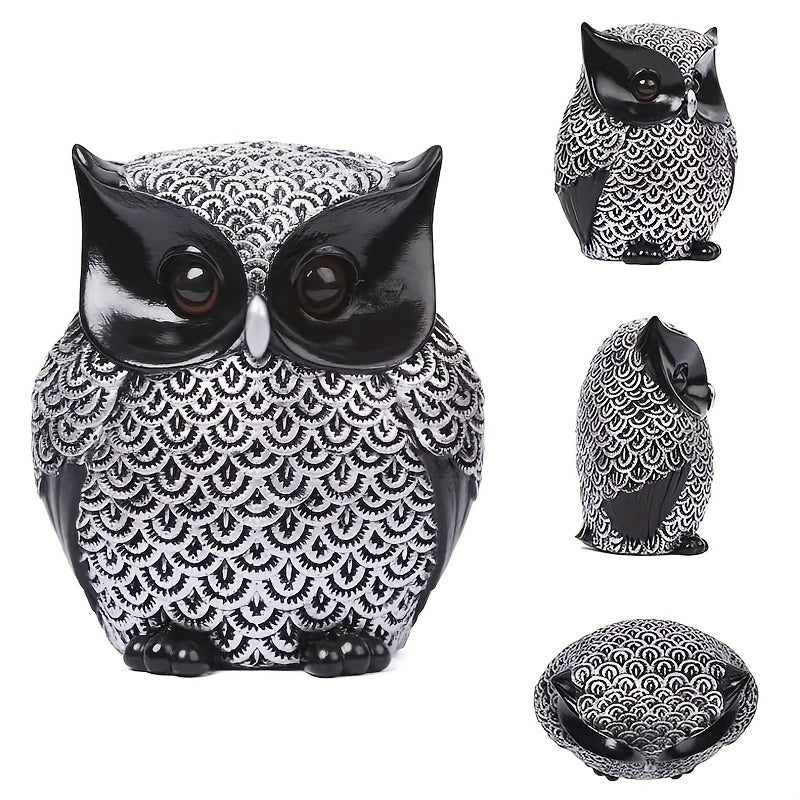 פסל ינשוף בעבודת יציקה – 12 ס״מ של סטייל שמאיר את הבית