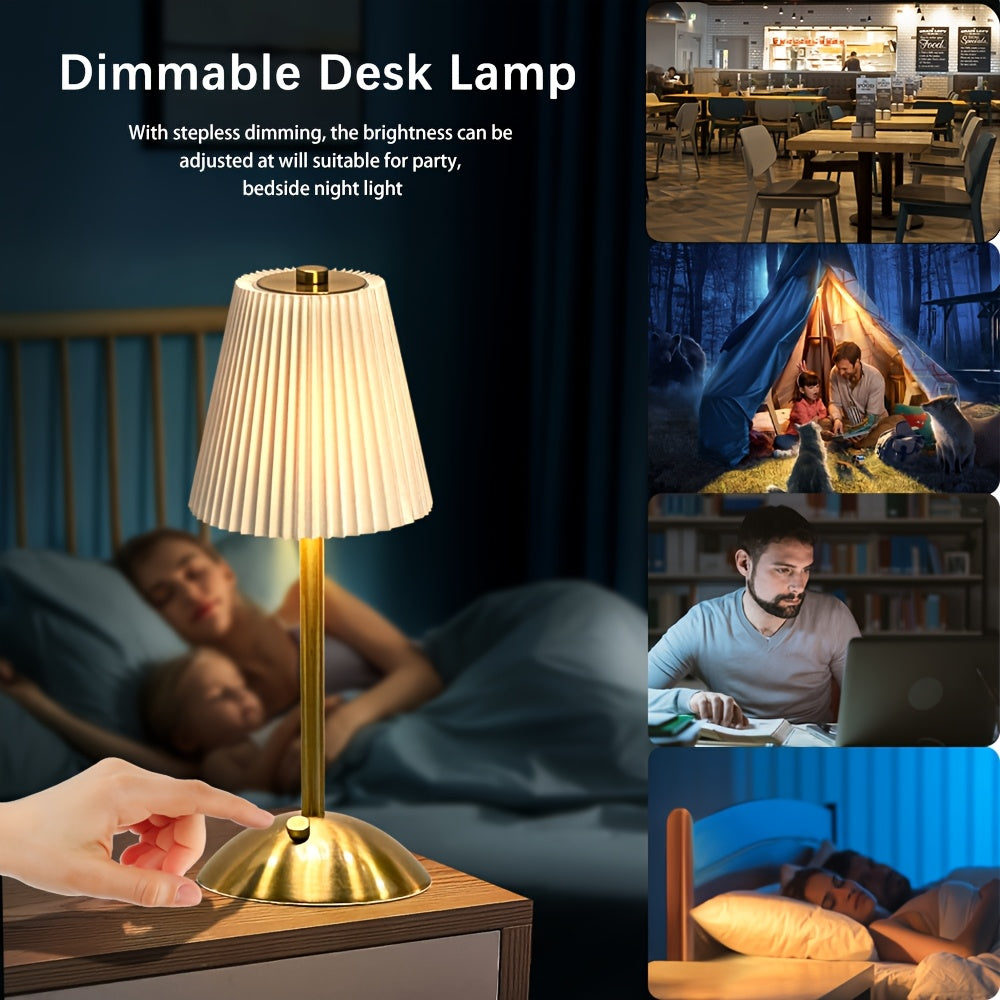 מנורת פליסה נורדית נטענת — נגיעה אחת וכל החדר רגוע