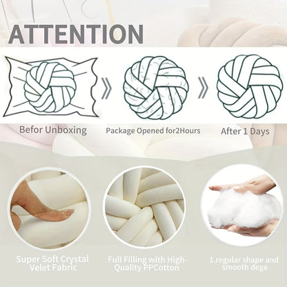 סט 2 כריות קשר מינימליסטיות — פליז רך, כביס, מושלם לסלון ולחדר