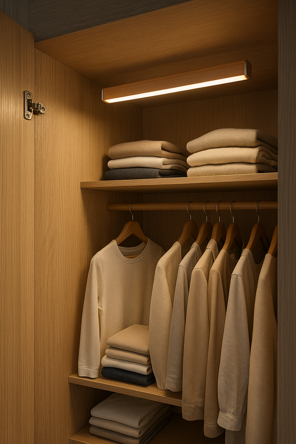 מקל תאורה חכם נטען - תאורה אוטומטית במסדרון בחשכה