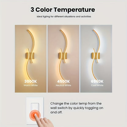 קונסולת קיר LED מודרנית — 3 גווני אור בלחיצה