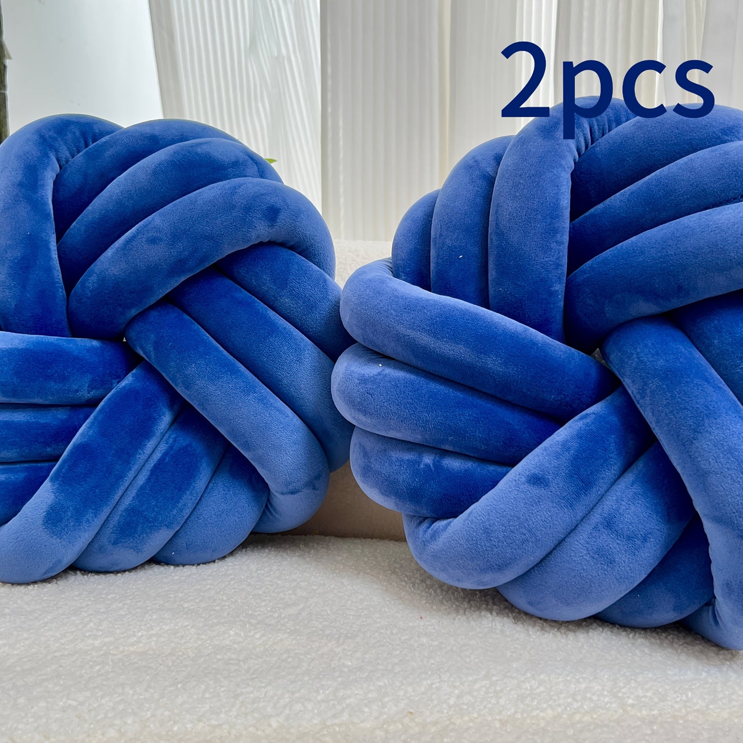 סט 2 כריות קשר מינימליסטיות — פליז רך, כביס, מושלם לסלון ולחדר