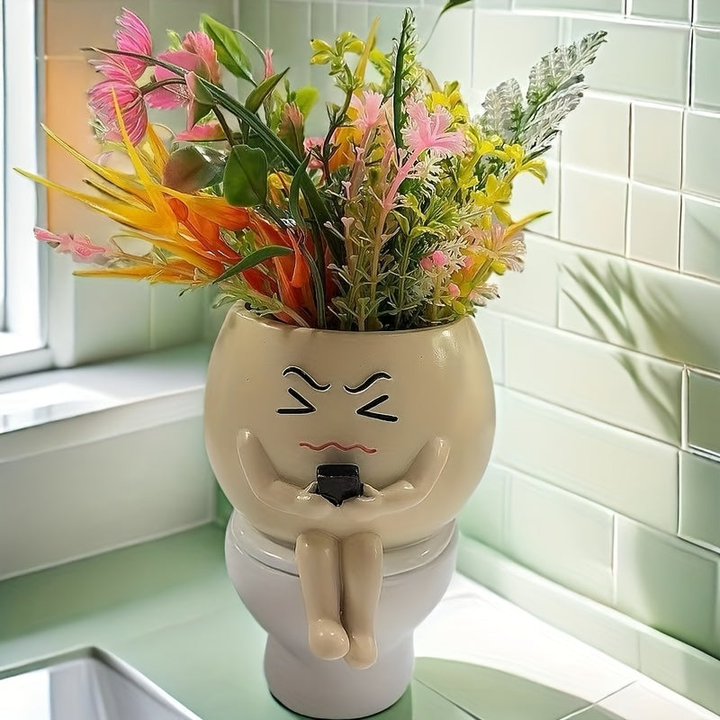 עציץ אסלה מעוצב משרף — מצחיק, שובה לב, ומרים כל פינה בבית