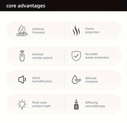 מפיץ ריח “אש מדורה” 150 מ״ל — להבה מדומה, אווירה אמיתית