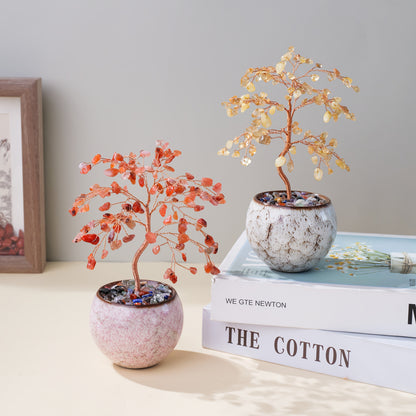 עץ קריסטלים קטן – מתנה שמאירה את הבית